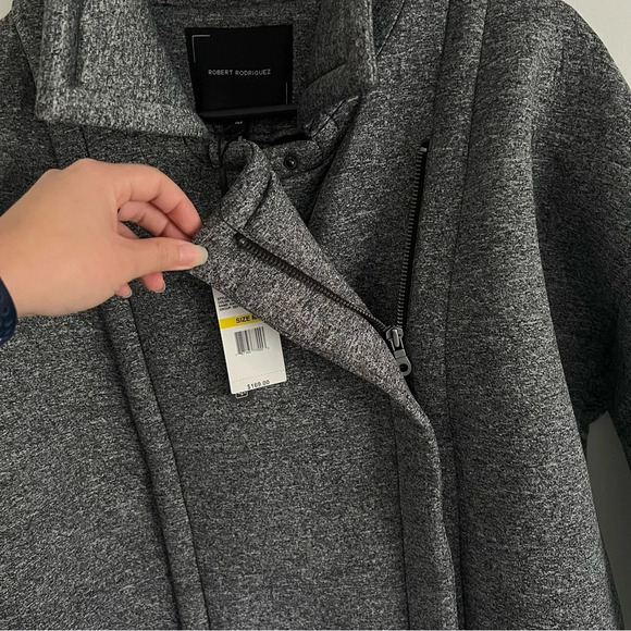 🆕 Robert Rodriguez Kate Neoprene Collared Jacket - Picture 6 of 7